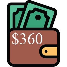 Get $360